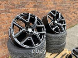 23 Range Rover 2009-2025 Jantes en Alliage Bmf Sport Style Noir Brillant & Pneus Disco