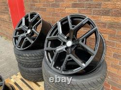 23 Range Rover 2009-2025 Jantes en Alliage Bmf Sport Style Noir Brillant & Pneus Disco