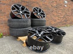 23 Range Rover 2009-2025 Jantes en Alliage Bmf Sport Style Noir Brillant & Pneus Disco