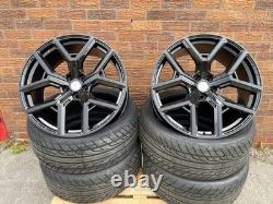 23 Range Rover 2009-2025 Jantes en Alliage Bmf Sport Style Noir Brillant & Pneus Disco