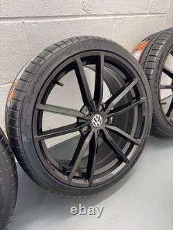4X19 JANTES EN ALUMINIUM VW Pretoria GTD/R/GTI STYLE NOIR BRILLANT NEUVES ++NOUVEAUX PNEUS