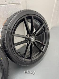 4X19 JANTES EN ALUMINIUM VW Pretoria GTD/R/GTI STYLE NOIR BRILLANT NEUVES ++NOUVEAUX PNEUS