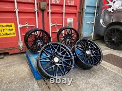 4X NOUVEAUX Jantes en Alliage Noir 19 666M Style pour BMW Série 3 4 5 M SPORT F30 E92 F10