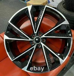 4 X 20 Nouvelles Jantes Alliage Style Rs7 Pour Audi A5 A7 A8 Noir Poli