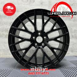 4 x 19 2018 Jantes en alliage Style R8 noires brillantes compatibles avec Audi TT (5x112)