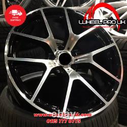 4 x 19 507 Jantes en Alliage Style AMG Noires/Polies Déportées adaptées pour Mercedes Classe C