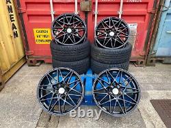 4x20 Roues Alloyées Décalées + Tyres 666m Style Black Gloss Bmw 3 4 5 6 Série