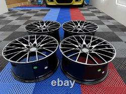 4x 19 788M Style Jantes Alliage Noires Polies Déportées BMW Série 3 F30 F31 5x12