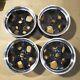 4x 19x8.5 5x112 Et45 Jantes En Alliage Style Porsche Noires Polies Avec Marques Sur La Finition