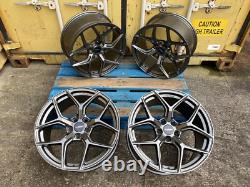 4x 20 JANTES EN ALLIAGE BMW STYLE COMPÉTITION DÉCALÉES 5x120 SUPER CONCAVE GUN