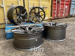 4x 20 JANTES EN ALLIAGE BMW STYLE COMPÉTITION DÉCALÉES 5x120 SUPER CONCAVE GUN
