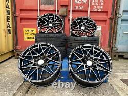 (4x) 20 Roues Alloyées Décalées + Tyres 666m Style Black Bmw 3 4 5 6 Série
