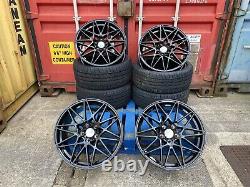 (4x) 20 Roues Alloyées Décalées + Tyres 666m Style Black Bmw 3 4 5 6 Série