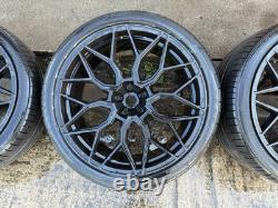 4x 23 Roues en Alliage Noires de Style Urbain + Pneus. Range Rover Sport Vogue Discovery