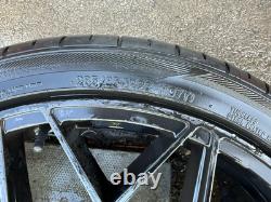 4x 23 Roues en Alliage Noires de Style Urbain + Pneus. Range Rover Sport Vogue Discovery