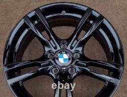 4x JANTES EN ALLIAGE NOIR BRILLANT STYLE 400M D'ORIGINE BMW 1 2 3 4 SÉRIE 18 Z4 S421BG4