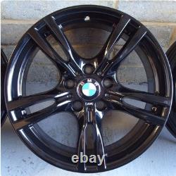 4x JANTES EN ALLIAGE NOIR BRILLANT STYLE 400M D'ORIGINE BMW 1 2 3 4 SÉRIE 18 Z4 S421BG4