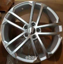 4x Jantes Alliage Style GTD 18x8 5x112 et45 700kG 57.1 Argent Poli NEUF