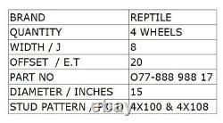 4x Nouveau 15 Alliage Alliages Alliages Bbs Rs Style 4x100 Mini R50 R53 R55 R56 Cooper S