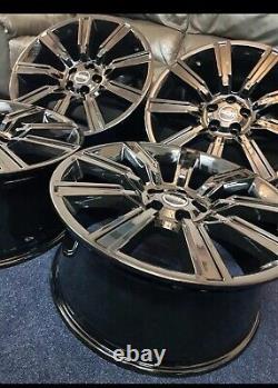 4x ROUES EN ALUMINIUM GLOSS NOIR 22 STYLE 9001 POUR RANGE ROVER VOGUE SPORT L405 L494