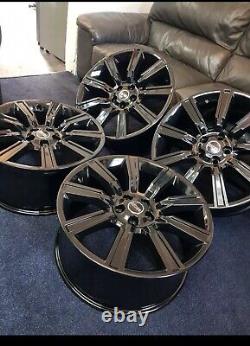 4x ROUES EN ALUMINIUM GLOSS NOIR 22 STYLE 9001 POUR RANGE ROVER VOGUE SPORT L405 L494
