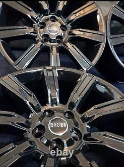 4x ROUES EN ALUMINIUM GLOSS NOIR 22 STYLE 9001 POUR RANGE ROVER VOGUE SPORT L405 L494