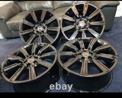 4x ROUES EN ALUMINIUM GLOSS NOIR 22 STYLE 9001 POUR RANGE ROVER VOGUE SPORT L405 L494