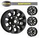 7x16 Black Saw Dent Style Alloy Wheel Set Of 4 To Fit Land Rover Defender