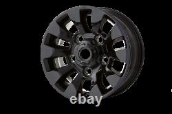 7x16 Black Saw Dent Style Alloy Wheel Set Of 4 To Fit Land Rover Defender