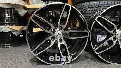 Anciennes jantes 18 pouces en alliage noir et poli style sport Mercedes pour les modèles A-Class, B-Class et CLA