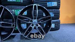 Anciennes jantes 18 pouces en alliage noir et poli style sport Mercedes pour les modèles A-Class, B-Class et CLA