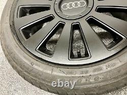 Audi Rs Style 17 Roues En Alliage Multifit & Bonnes Pneumatiques Satin Noir Couleur 205/50/17