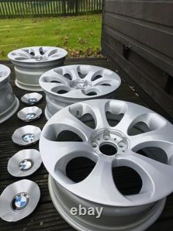 BMW SERIE 6 (E63/E64) 19 JANTES EN ALUMINIUM ARGENT ÉLLIPSOÏDALES STYLE 121 AUTHENTIQUES x 5