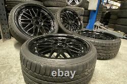 Bbs LM Style 19 5x112 Roues Alloyées + Bonnes Tyres Caddy Vw Seat Audi Golf