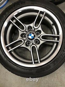 Bmw E39 M-sport Style 66 Alloy Wheels+tyres 8jx17 Ferric Grey/diamond Cut Face
