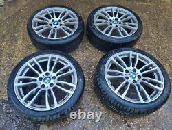 Bmw Série 3 F30 2013 Jantes en Alliage 403m Style 19 Pouces Échelonnées et Pneus #3a