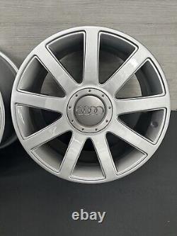 JANTES EN ALUMINIUM ARGENT DE STYLE RS4 9 BRANCHES 18 POUCES POUR AUDI TT MK1 X4 Répliques État Neuf