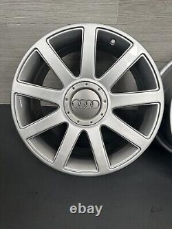 JANTES EN ALUMINIUM ARGENT DE STYLE RS4 9 BRANCHES 18 POUCES POUR AUDI TT MK1 X4 Répliques État Neuf
