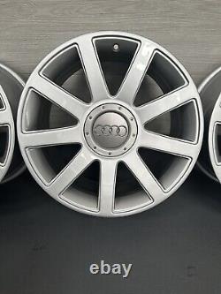 JANTES EN ALUMINIUM ARGENT DE STYLE RS4 9 BRANCHES 18 POUCES POUR AUDI TT MK1 X4 Répliques État Neuf