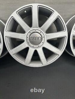 JANTES EN ALUMINIUM ARGENT DE STYLE RS4 9 BRANCHES 18 POUCES POUR AUDI TT MK1 X4 Répliques État Neuf