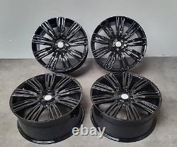 Jantes alliage 22 pouces Range Rover Sport SVR 9007 Style, noir brillant, neuves x4