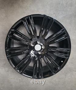 Jantes alliage 22 pouces Range Rover Sport SVR 9007 Style, noir brillant, neuves x4