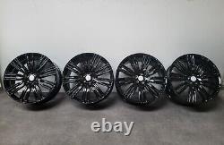 Jantes alliage 22 pouces Range Rover Sport SVR 9007 Style, noir brillant, neuves x4