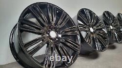 Jantes alliage 22 pouces Range Rover Sport SVR 9007 Style, noir brillant, neuves x4