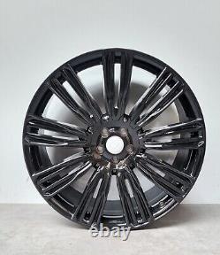 Jantes alliage 22 pouces Range Rover Sport SVR 9007 Style, noir brillant, neuves x4