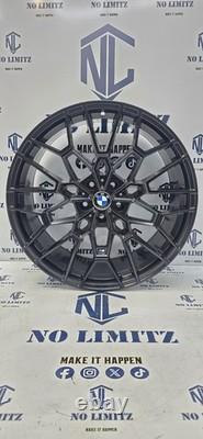 Jantes alliage BMW 19 827M Style neuves 5x120 noir mat (lot de 4)