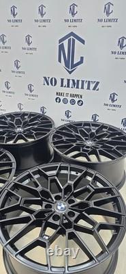 Jantes alliage BMW 19 827M Style neuves 5x120 noir mat (lot de 4)