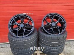 Jantes alliage BMW 19 pouces style Competition décalées + 4 pneus neufs 5x120 concaves
