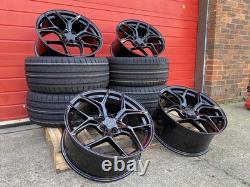 Jantes alliage BMW 19 pouces style Competition décalées + 4 pneus neufs 5x120 concaves