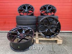 Jantes alliage BMW 19 pouces style Competition décalées + 4 pneus neufs 5x120 concaves